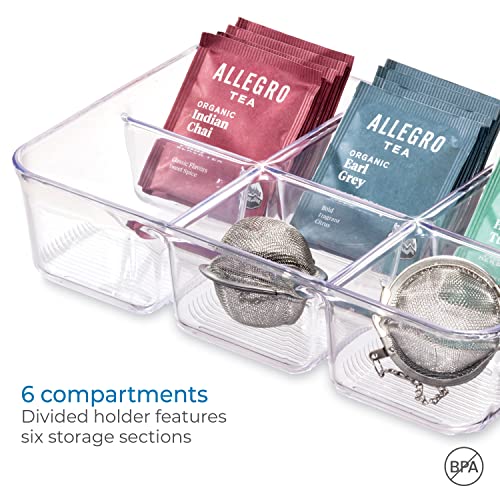 iDesign Linus Plastic Divided Packet Organizer, Holder for Condiments, Sugar, Salt, Pepper, Sweeteners, Tea Bags, Spices, 6.5″ x 9.5″ x 2.25″ – Clear | The Storepaperoomates Retail Market - Fast Affordable Shopping