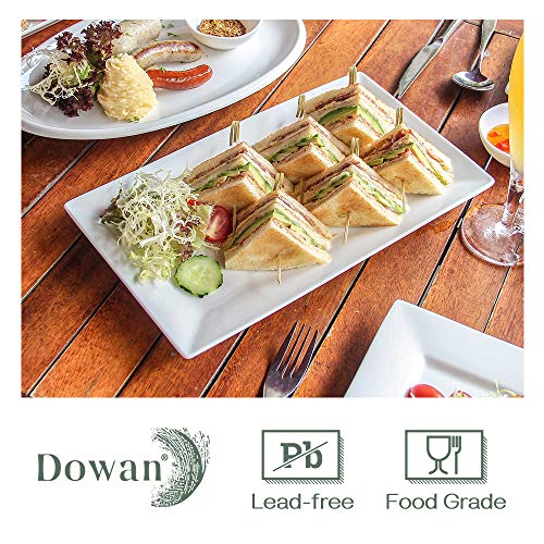 DOWAN 14″ Serving Platter, Large White Serving Platters, Serving Platters and Trays for parties,Rectangle Serving Tray Serving Dishes for Entertaining, Christmas, Party, Appetizers, Set of 3 | The Storepaperoomates Retail Market - Fast Affordable Shopping