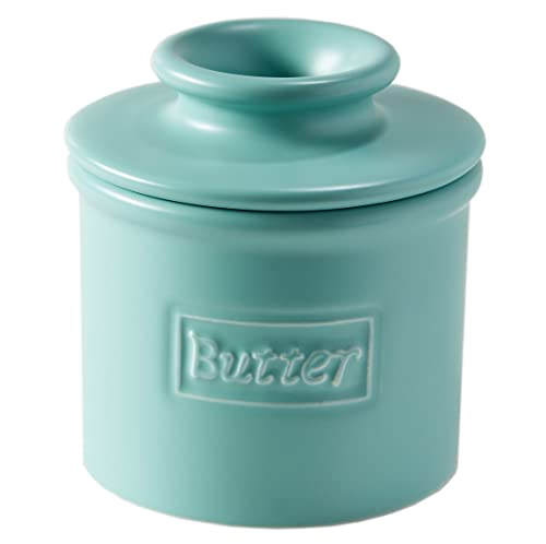 Butter Bell – The Original Butter Bell crock by L Tremain, a Countertop French Ceramic Butter Dish Keeper for Spreadable Butter, Café Matte Collection, Aqua | The Storepaperoomates Retail Market - Fast Affordable Shopping