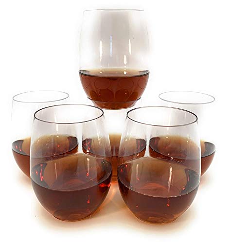 36 piece Stemless Unbreakable Crystal Clear Disposable Plastic Wine Glasses Set of 36 (10 Ounces) | The Storepaperoomates Retail Market - Fast Affordable Shopping