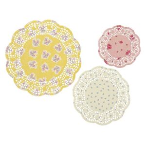 Talking Tables Truly Scrumptious Floral Doilies for a Tea Party, Birthday or Baking, Multicolor (24 Pack)