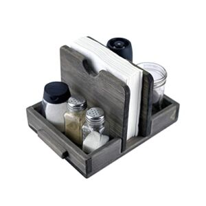 Authumberdale Vintage Napkin Holder with Salt and Pepper Shakers Caddy