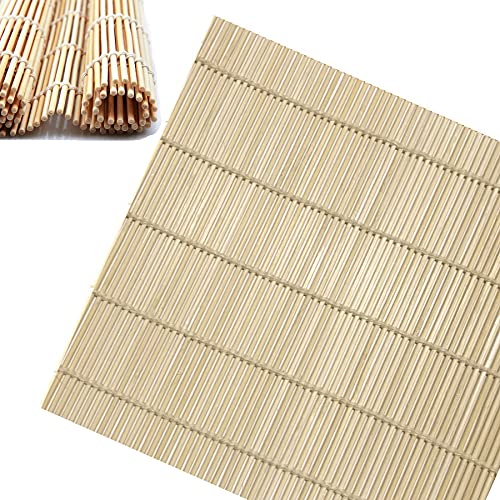 AIKS 2PCS Natural Bamboo Sushi Rolling Mat Sushi Roller Inch for Making Sushi 9×9.5 Inch | The Storepaperoomates Retail Market - Fast Affordable Shopping