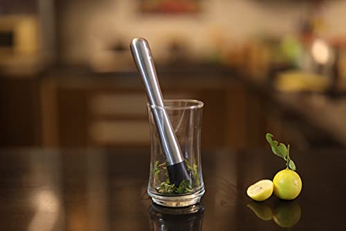 Kitchen Rest Muddler for Cocktails – 8inch Long 1pc Stainless Steel Fruit Crusher – Bar Tools for Home for Making Mojito Mix and Other Fruit Drinks | The Storepaperoomates Retail Market - Fast Affordable Shopping