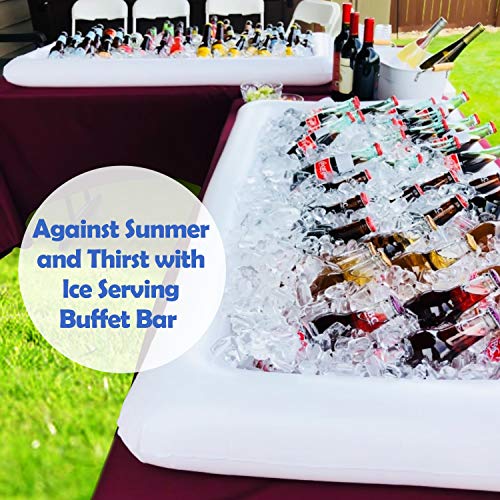 Novelty Place [Large Size] Inflatable Ice Serving Buffet Bar with Drain Plug – Salad Food & Drinks Tray for Party Picnic & Camping (Pack of 1) | The Storepaperoomates Retail Market - Fast Affordable Shopping