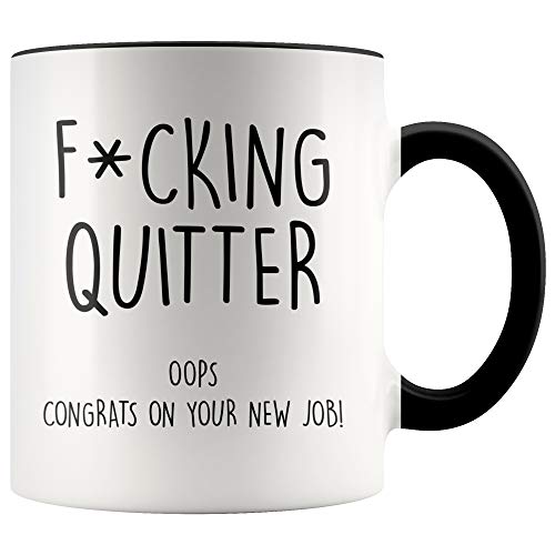 YouNique Designs New Job Mug, 11 Ounces, Coworker Leaving Coffee Mug, Goodbye Cup For Coworker, Farewell Mug for Coworker (Black Handle) | The Storepaperoomates Retail Market - Fast Affordable Shopping