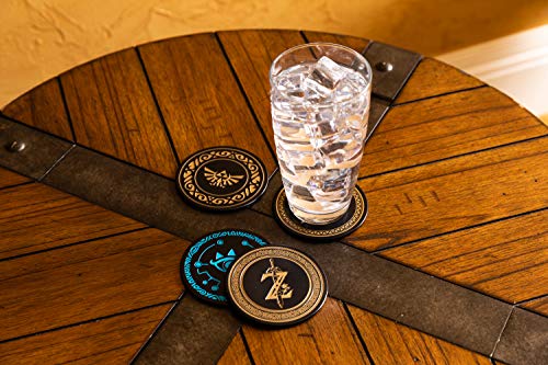 The Legend of Zelda Metal Coasters Tinplate | Set of 4 | Unique Retro Gaming Gift | Ideal for Dining Table | Premium Quality Cup , Glass , Drinks Coasters | The Storepaperoomates Retail Market - Fast Affordable Shopping