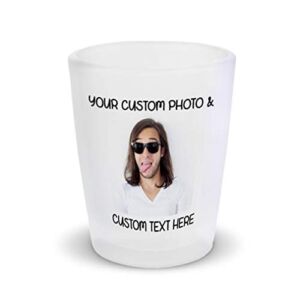 Shot Glasses Bar Accessories Custom Personalized Photo Picture & Text Alcohol Bar Supplies 1 Shot Ceramic 2 Oz