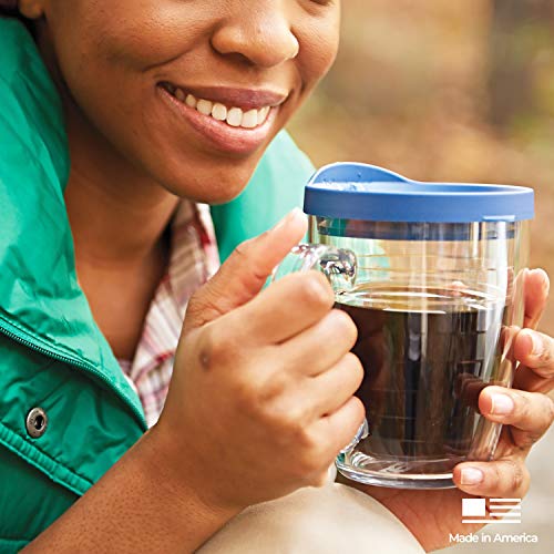Tervis Made in USA Double Walled Clear & Colorful Lidded Insulated Tumbler Cup Keeps Drinks Cold & Hot, 16oz Mug, Black Lid | The Storepaperoomates Retail Market - Fast Affordable Shopping