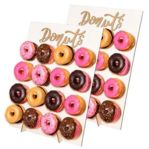 StarPack Premium Donut Wall Stand (Pack of 2) – Reusable 32 Donut Stand for Party – A Donut Holder for Donut Grow Up Party Decorations & Festive Donut Wall Display Stand for at Home Bakers