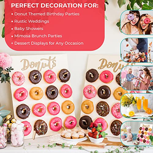 StarPack Premium Donut Wall Stand (Pack of 2) – Reusable 32 Donut Stand for Party – A Donut Holder for Donut Grow Up Party Decorations & Festive Donut Wall Display Stand for at Home Bakers | The Storepaperoomates Retail Market - Fast Affordable Shopping