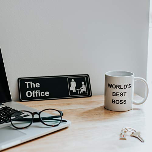 Alpha Awards WORLD’S BEST BOSS Coffee Mug, Double Sided Imprint, 11 OZ Ceramic Mug For The Office | The Storepaperoomates Retail Market - Fast Affordable Shopping