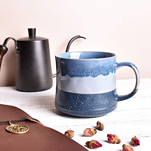 Bosmarlin Large Ceramic Coffee Mug, Big Tea Cup for Office and Home, 21 Oz, Dishwasher and Microwave Safe, 1 PCS… (Blue) | The Storepaperoomates Retail Market - Fast Affordable Shopping