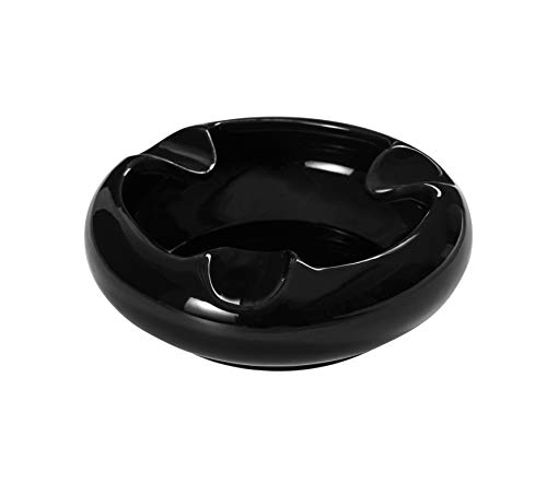 Cigar Ashtray Outdoor-Cigar Accessories -5.9 inch Handmade Ceramic Cigar Ashtrays-Cigar Rest Stand-Gift for Men Dad Husband Boyfriend-Cigarette Ash Tray for Patio，Home，Indoor，Outside，Office (Black) | The Storepaperoomates Retail Market - Fast Affordable Shopping