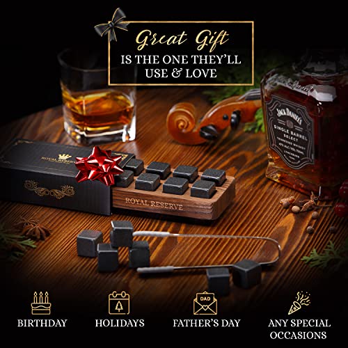 Whiskey Stones Gift Set by Royal Reserve | Artisan Crafted Reusable Refreezable Chilling Cooler Rocks for Scotch Bourbon – Modern Stocking Stuffer for Guy Men Dad Boyfriend Anniversary or Retirement | The Storepaperoomates Retail Market - Fast Affordable Shopping