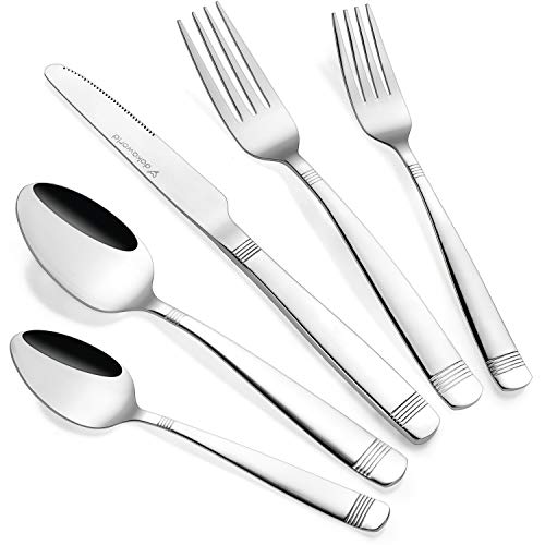 Stainless Steel Flatware – Silverware Set for 8 – 40 Piece Cutlery Set – 18/10 Flatware Set – Silverwear Set – Dinnerware Stainless Steel Flatware Set – Spoons and Forks Set Stainless Steel | The Storepaperoomates Retail Market - Fast Affordable Shopping