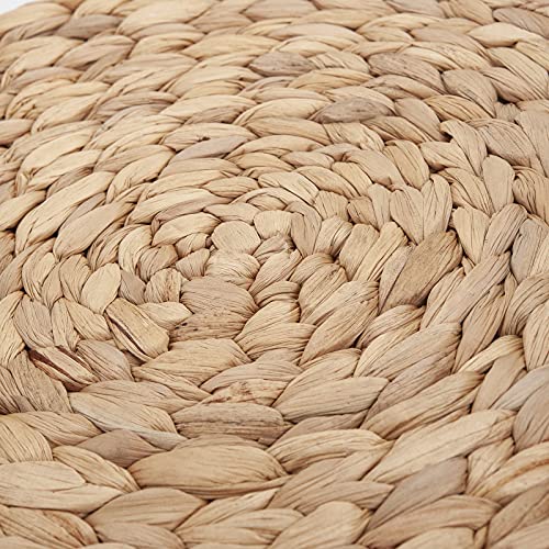 6 Pack 13.8″ Woven Placemats, Natural Hand-Woven Water Hyacinth Placemats, Round Braided Rattan Tablemats for Dining Table, Large Weave Round Place Mats Heat Resistant Non-Slip Table Mats, 13.8 Inch | The Storepaperoomates Retail Market - Fast Affordable Shopping