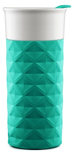 Ello Ogden Ceramic Travel Mug with Splash-Resistant Slider Lid and Protective Silicone Boot, Perfect for Coffee or Tea, BPA Free, Dishwasher Safe, Teal, 16 oz | The Storepaperoomates Retail Market - Fast Affordable Shopping