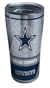 Tervis Triple Walled NFL Dallas Cowboys Edge Insulated Tumbler Cup Keeps Drinks Cold & Hot, 20oz, Stainless Steel