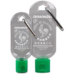 Sriracha Mini Keychain Combo Pack – 1.69oz Original Sriracha2Go and 1oz Mini-S2G (Shipped Empty)