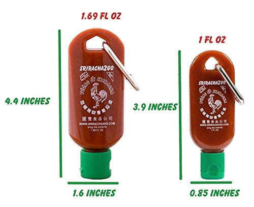 Sriracha Mini Keychain Combo Pack – 1.69oz Original Sriracha2Go and 1oz Mini-S2G (Shipped Empty) | The Storepaperoomates Retail Market - Fast Affordable Shopping