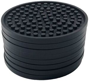 Better Kitchen Products 8 Piece Silicone Coaster Set, Black