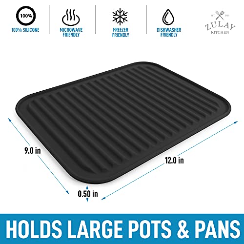 Zulay 2 Pack (9″x12″) Silicone Trivets For Hot Pots and Pans – Multi-Purpose & Versatile Trivet Mat – Heat Resistant Silicone Trivet – Durable & Flexible Hot Pads For Kitchen Counter – Black | The Storepaperoomates Retail Market - Fast Affordable Shopping
