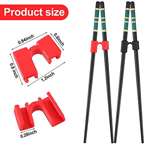 10 Pieces Reusable Chopstick Helpers Training Chopsticks Hinges Connector Reusable Plastic Training Chopstick for Adults Kids Beginner Trainers (Red, Black) | The Storepaperoomates Retail Market - Fast Affordable Shopping