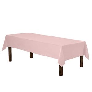 Gee Di Moda Rectangle Tablecloth – 60 x 102 Inch | Pink Rectangular Table Cloth for 6 Foot Table in Washable Polyester | Great for Buffet Table, Parties, Holiday Dinner, Wedding & Baby Shower