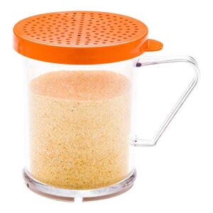 10 oz Clear Plastic Dredge Spice Shaker – Restaurant Style – Polycarbonate – Rose Medium Lid – Seasoning, Sugar, Spice Shaker – 1ct Box – RW Base – Restaurantware
