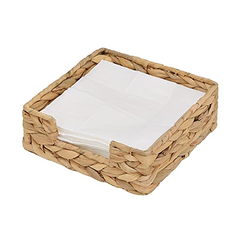 StorageWorks Water Hyacinth Napkin Holder, Wicker Baskets and Serving Tray for Kitchen, Rattan Napkin Holders for Tables, 7 ½”L x 7 ½”W x 2 ¾”H, 1 Pack | The Storepaperoomates Retail Market - Fast Affordable Shopping
