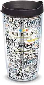 Tervis Made in USA Double Walled Friends – Pattern Insulated Tumbler Cup Keeps Drinks Cold & Hot, 16oz, Classic