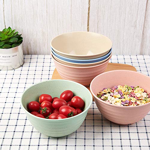 DAPIPIK Unbreakable Cereal Bowls, 30 OZ Large Lightweight Wheat straw Fiber Bowl Sets.For Soup,Dessert and Salad , Easy Dishwasher Safe（7 inch Cereal Bowl | The Storepaperoomates Retail Market - Fast Affordable Shopping