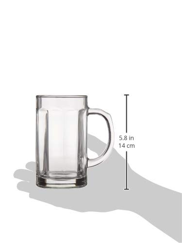 Circleware Downtown Pub Glass Beer Mugs with Handle, Set of 2 Heavy Base Fun Entertainment Glassware Beverage Drinking Cups for Water, Wine, Juice and Bar Dining Decor Novelty, 16.4 oz, Clear | The Storepaperoomates Retail Market - Fast Affordable Shopping