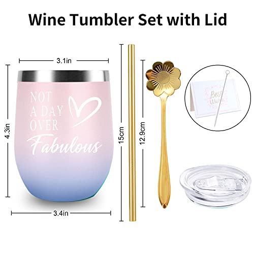 Women Gifts Ideal for Women, Mom Birthday Gifts for Mom, Grandma, Thank You Gifts for Women, Mom, Sister, Teacher, Gifts for Her- Stainless Steel Insulated Tumbler with Straw Set (Multicolor) | The Storepaperoomates Retail Market - Fast Affordable Shopping