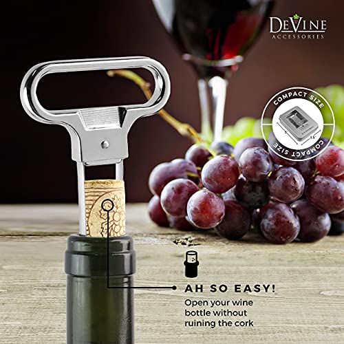 DeVine- Ah So Wine Opener for Vintage Bottles – Two-Prong Cork Puller & Corker With Sleek Case – Great Gift Idea | The Storepaperoomates Retail Market - Fast Affordable Shopping