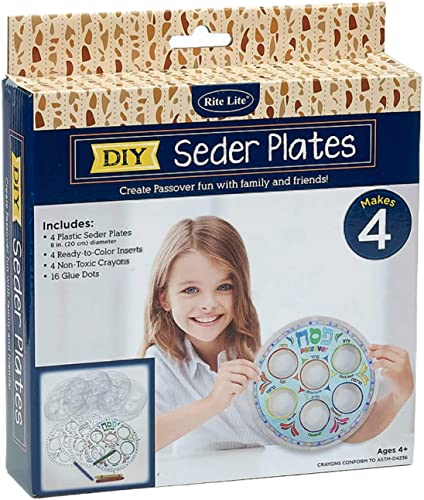 Rite Lite Decorate Your Seder Plate Set of 4 – Passover Gifts for Kids, Kids Seder Plates, Passover DIY, DIY Seder Plate Kit for Passover! Pesach Crafts and Games for Kids | The Storepaperoomates Retail Market - Fast Affordable Shopping