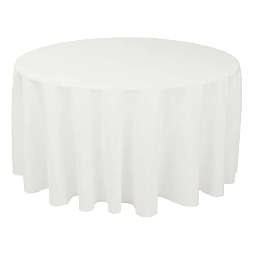 Sparkles Make It Special Leading Linens 10-pcs 120″ Inch Round Polyester Cloth Fabric Linen Tablecloth – Wedding Reception Restaurant Banquet Party – Machine Washable – White | The Storepaperoomates Retail Market - Fast Affordable Shopping
