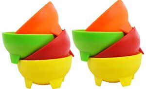 Set of 8 Multi Color Black Duck Brand 4.5″ Diameter, 12 oz Salsa Bowls – Serving Bowls – Dipping Bowls