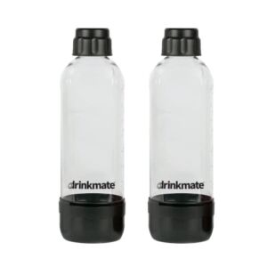DrinkMate Carbonation Bottles (Twin-Pack) (1L, Black)