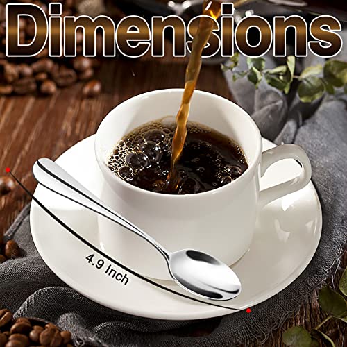 SONGZIMING Demitasse Espresso Spoons, Mini Coffee Spoon, 18/10 Stainless Steel Small Spoons for Dessert, Tea,Set of 6 | The Storepaperoomates Retail Market - Fast Affordable Shopping