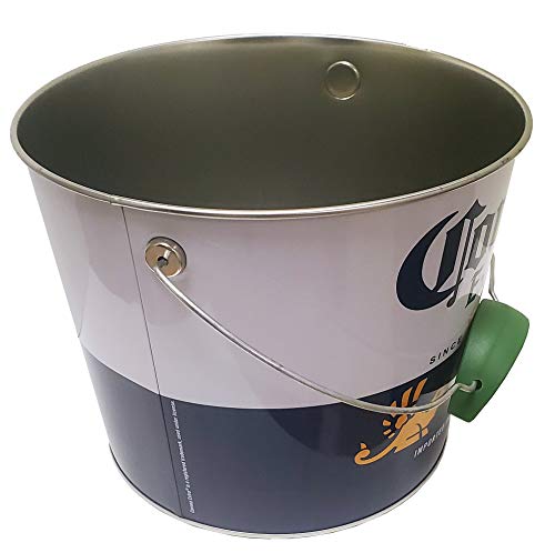 The Tin Box Company Corona Beverage Bucket with Wire Handle and Lime Grip, White and Blue | The Storepaperoomates Retail Market - Fast Affordable Shopping