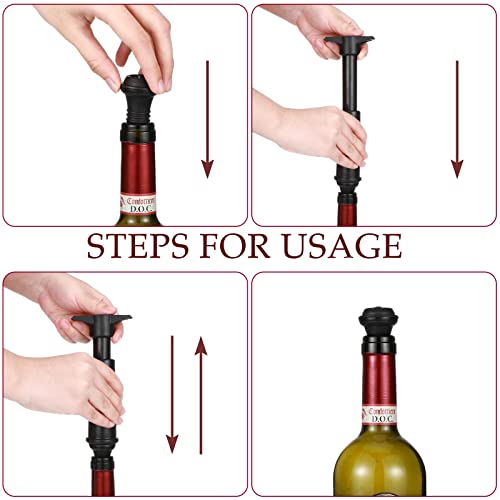 Wine Stopper Resealable Wine Pump Vacuum Stoppers Vacuum Wine Stopper Silicone Wine Saver Vacuum Stoppers Practical Wine Saver Stoppers for Kitchen Supplies Wine Bottle Tools (Black,24 Pieces) | The Storepaperoomates Retail Market - Fast Affordable Shopping