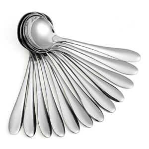 Eslite Large Soup Spoons / Stainless Steel Bouillion Spoons,12-Piece,7.7 Inches