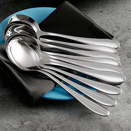 Eslite Large Soup Spoons / Stainless Steel Bouillion Spoons,12-Piece,7.7 Inches | The Storepaperoomates Retail Market - Fast Affordable Shopping