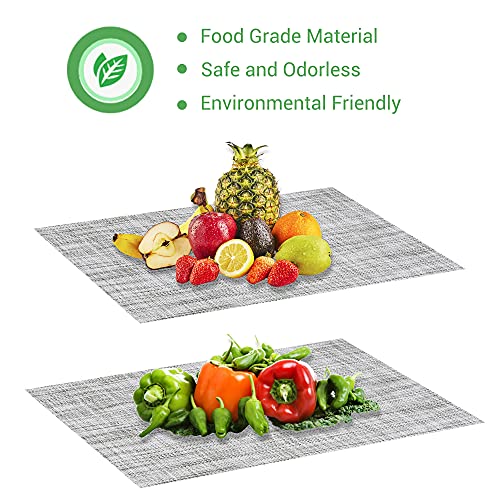VMVN Placemats,Washable Woven Place Mats for Dining Table,Heat-Resistant PVC Table Mats Set of 6,Easy to Clean | The Storepaperoomates Retail Market - Fast Affordable Shopping