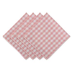 DII Gingham Check Tabletop Collection, Pink, Napkin Set