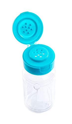 Set of 2 – Plastic Salt and Pepper Shakers with Lid, Moisture Proof Spice Dispenser, Seasoning Container Pourer with Shaker Lids, 3.5 oz., Green / Blue | The Storepaperoomates Retail Market - Fast Affordable Shopping