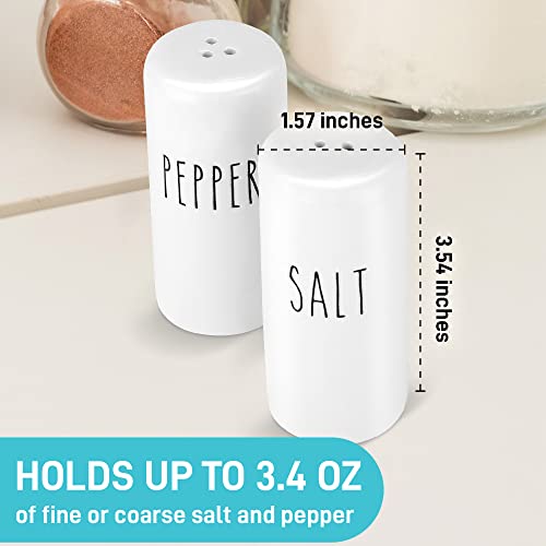 Farmhouse Salt and Pepper Shakers Set – Rustic Salt and Pepper Shakers Set – Cute White Salt and Pepper Shakers for Your Farmhouse Kitchen, Sturdy Ceramic, 3.4 oz Capacity, Rust-Free | The Storepaperoomates Retail Market - Fast Affordable Shopping