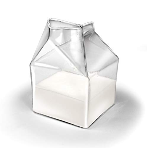 Genuine Fred HALF PINT Glass Milk Carton Creamer | The Storepaperoomates Retail Market - Fast Affordable Shopping